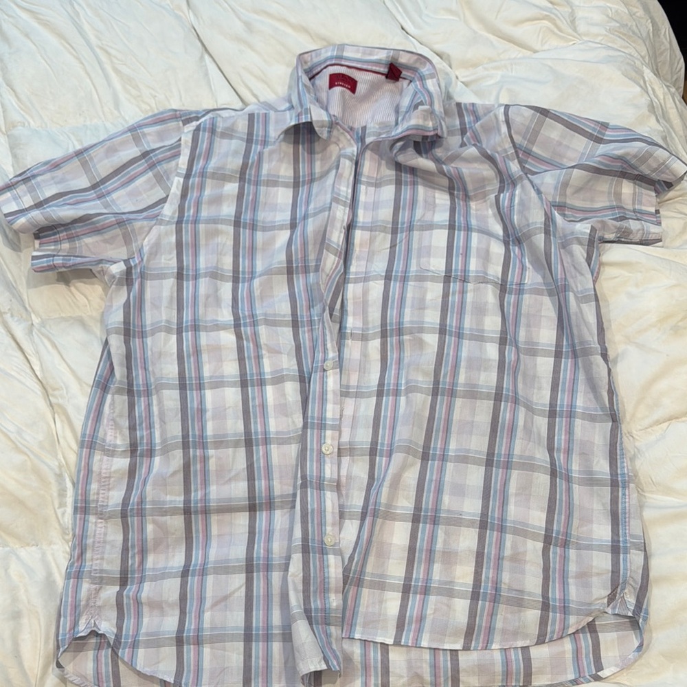 Alfani Men's Multicolor Plaid Button Down Shirt